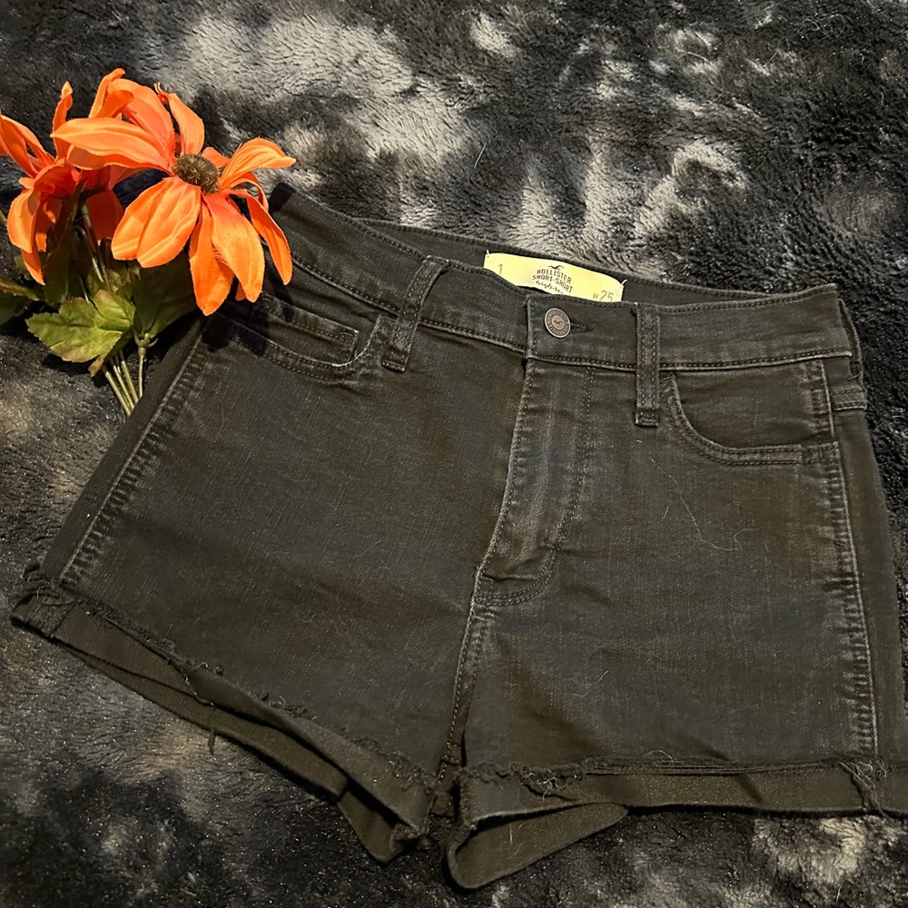 Hollister Black Jean Shorts Size 1